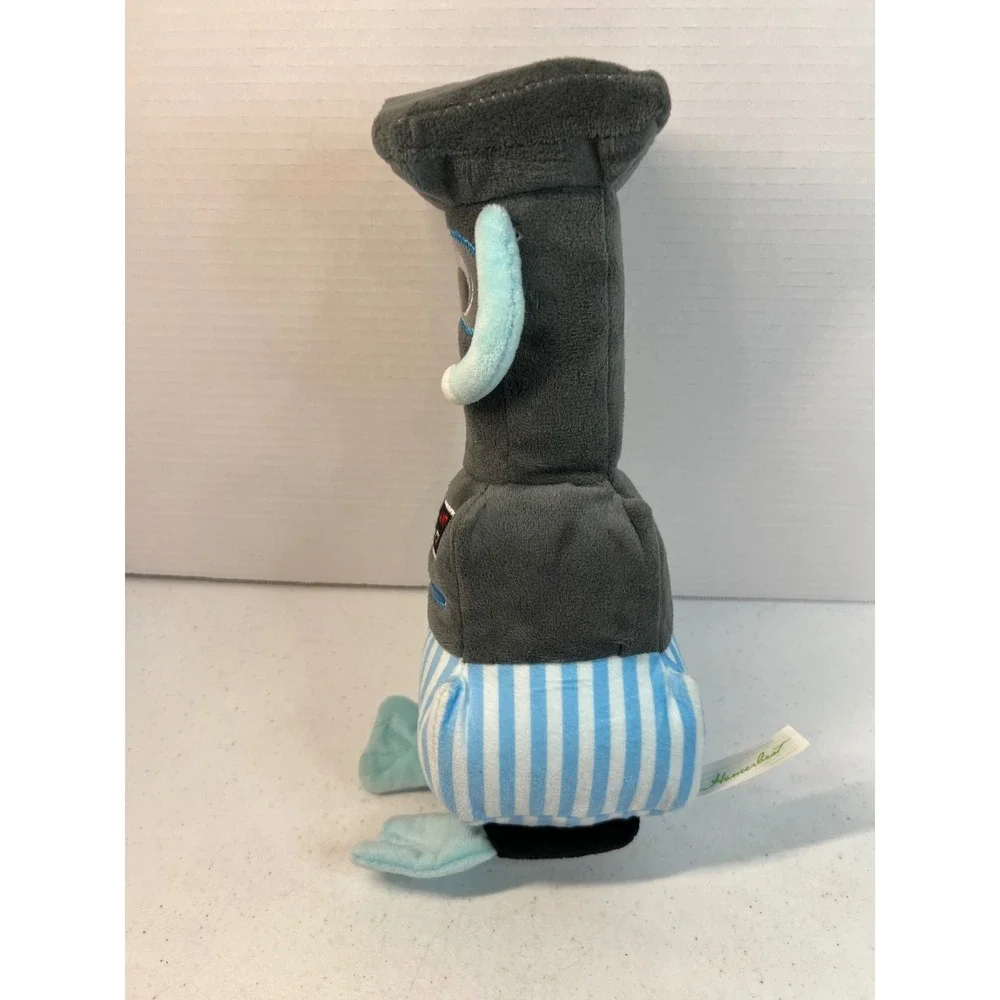 Giant Food Stores Marty the Robot Plush Homerbest Grey Blue Striped 13 Inch